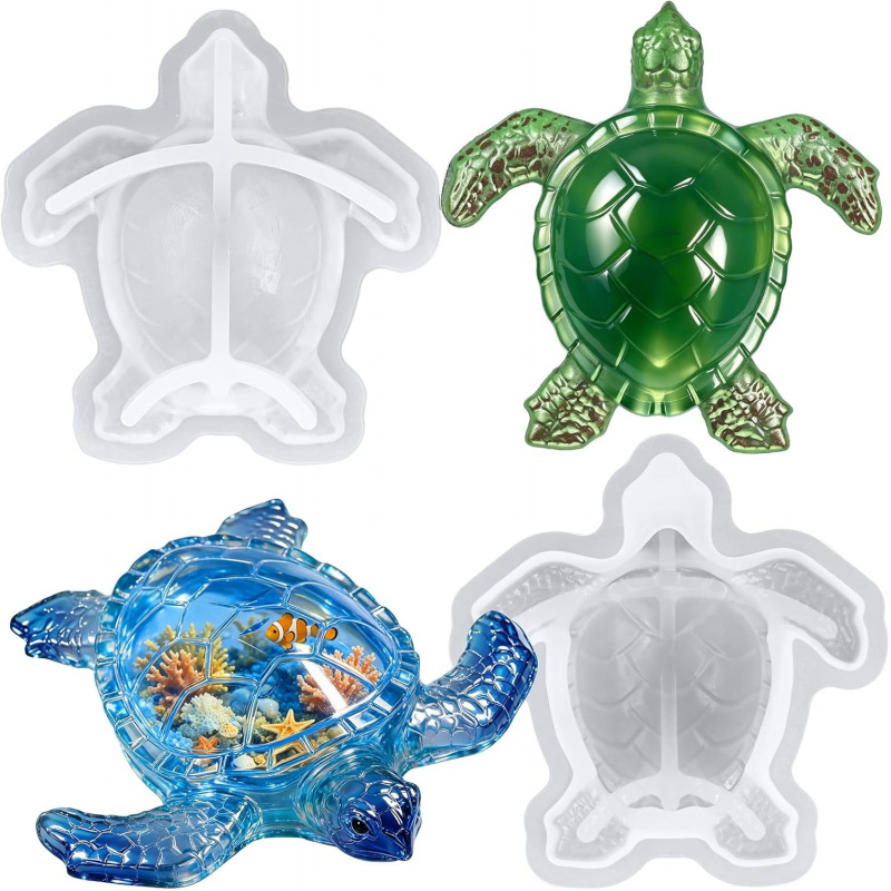 Soap Making Kit Amazon - 2Animal Resin Mold Set，3DTurtle silicone mold，ApplicableDIYHandmade、Candle