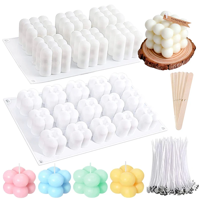 Soap Making Kit Amazon - 3D Bubble Cube Candle Silicone Mold