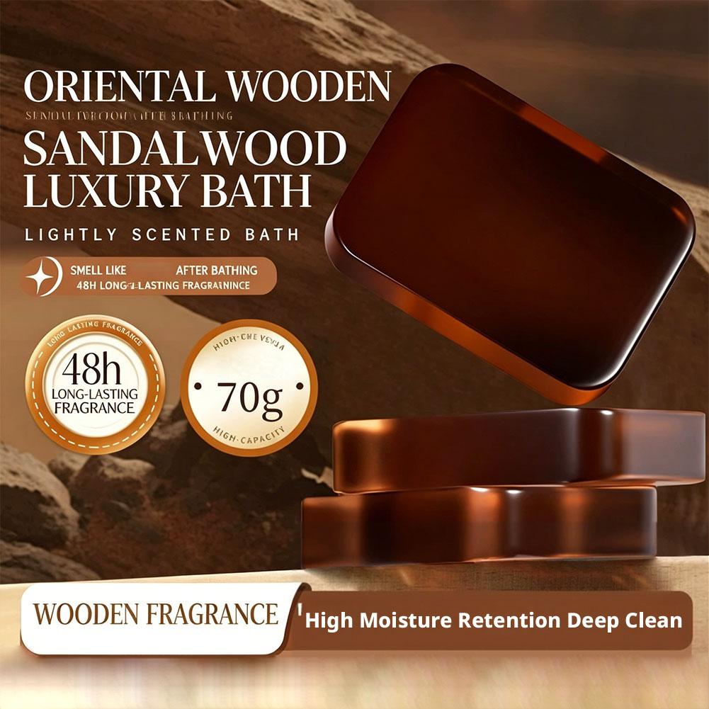 Soap Making Unit - 1/3/5pcs Men's Sandalwood Handmade Soap, three-in-one,