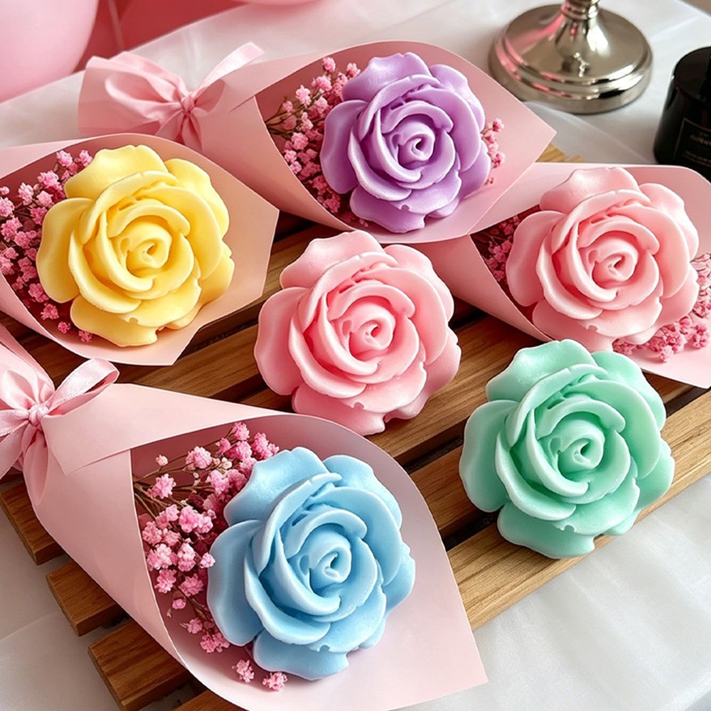 3pcs 3D Rose Flower Silicone M - Soap Making Kit Amazon ulasan dan harga