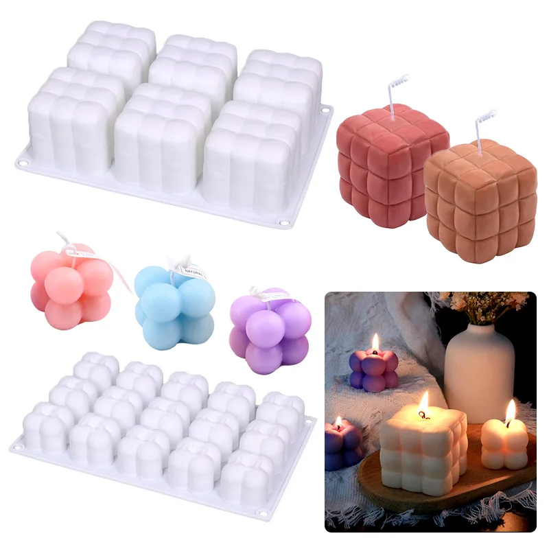 3D Bubble Cube Candle Silicone - Soap Making Kit Amazon ulasan dan harga