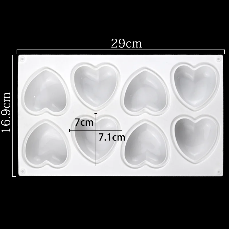 Love Heart Silicone Soap Mold  - Soap Making Unit ulasan dan harga