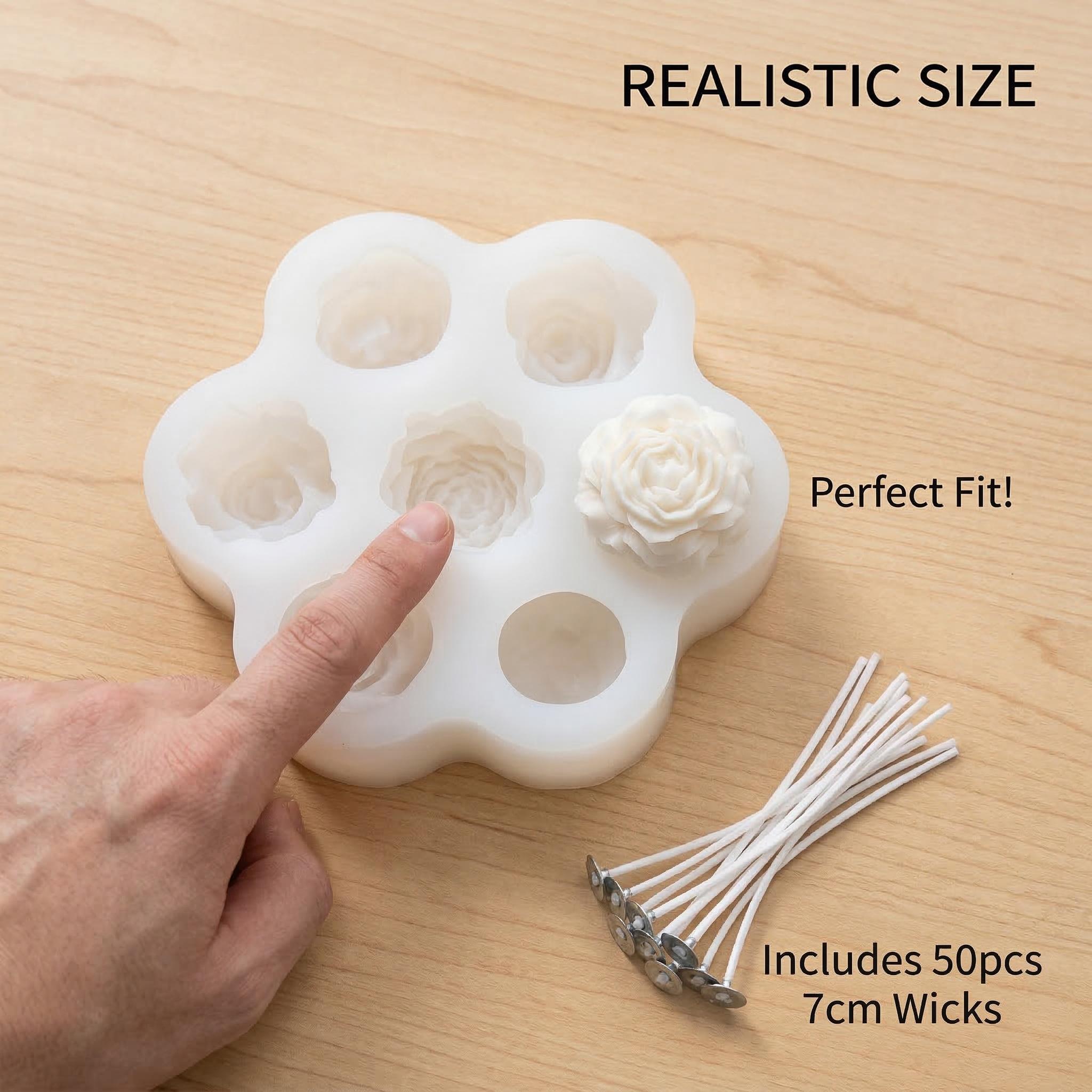 3D Rose Flower Silicone Candle - Soap Making Kit Amazon ulasan dan harga