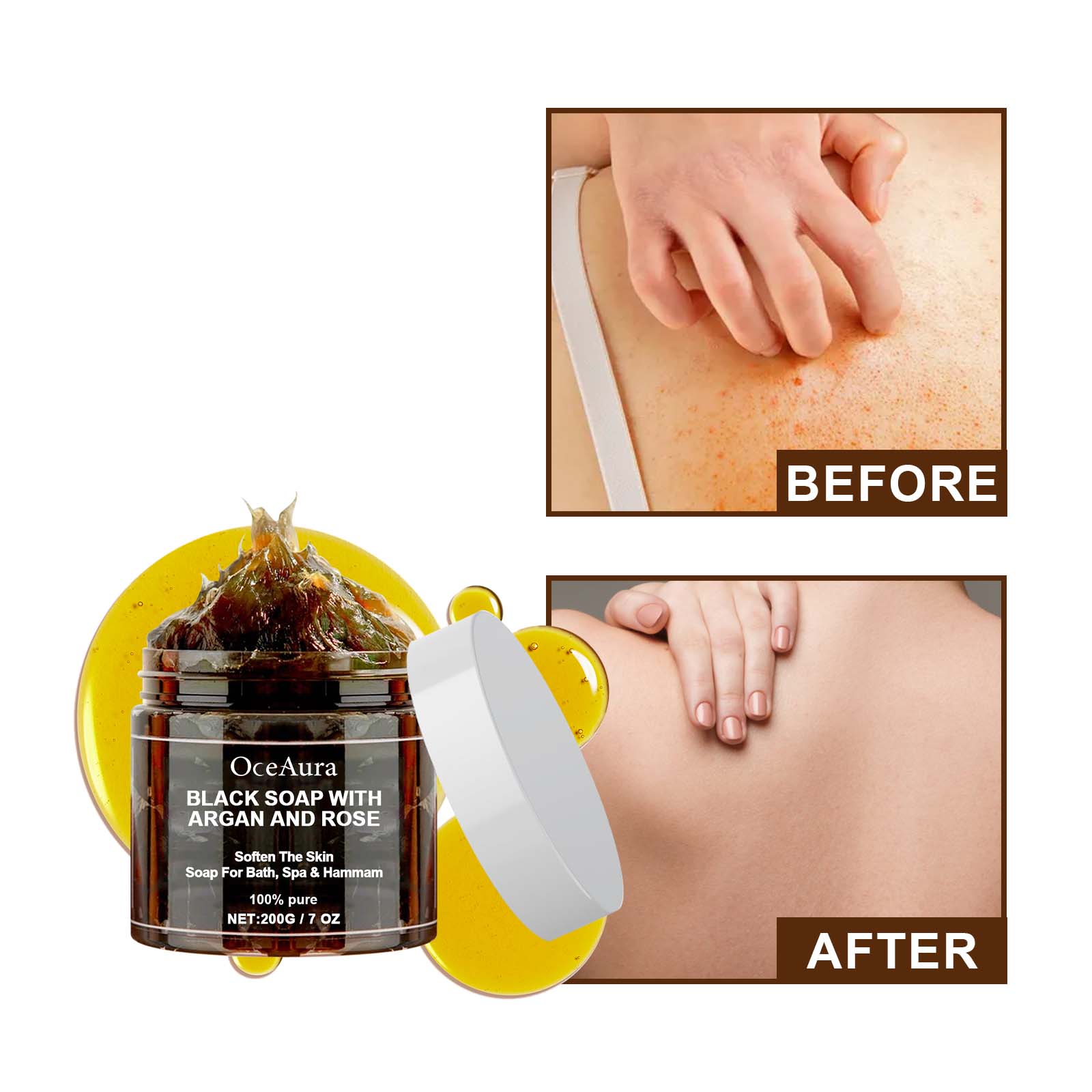 OCEAURA Black Soap With Argan  - Soap Making Unit ulasan dan harga