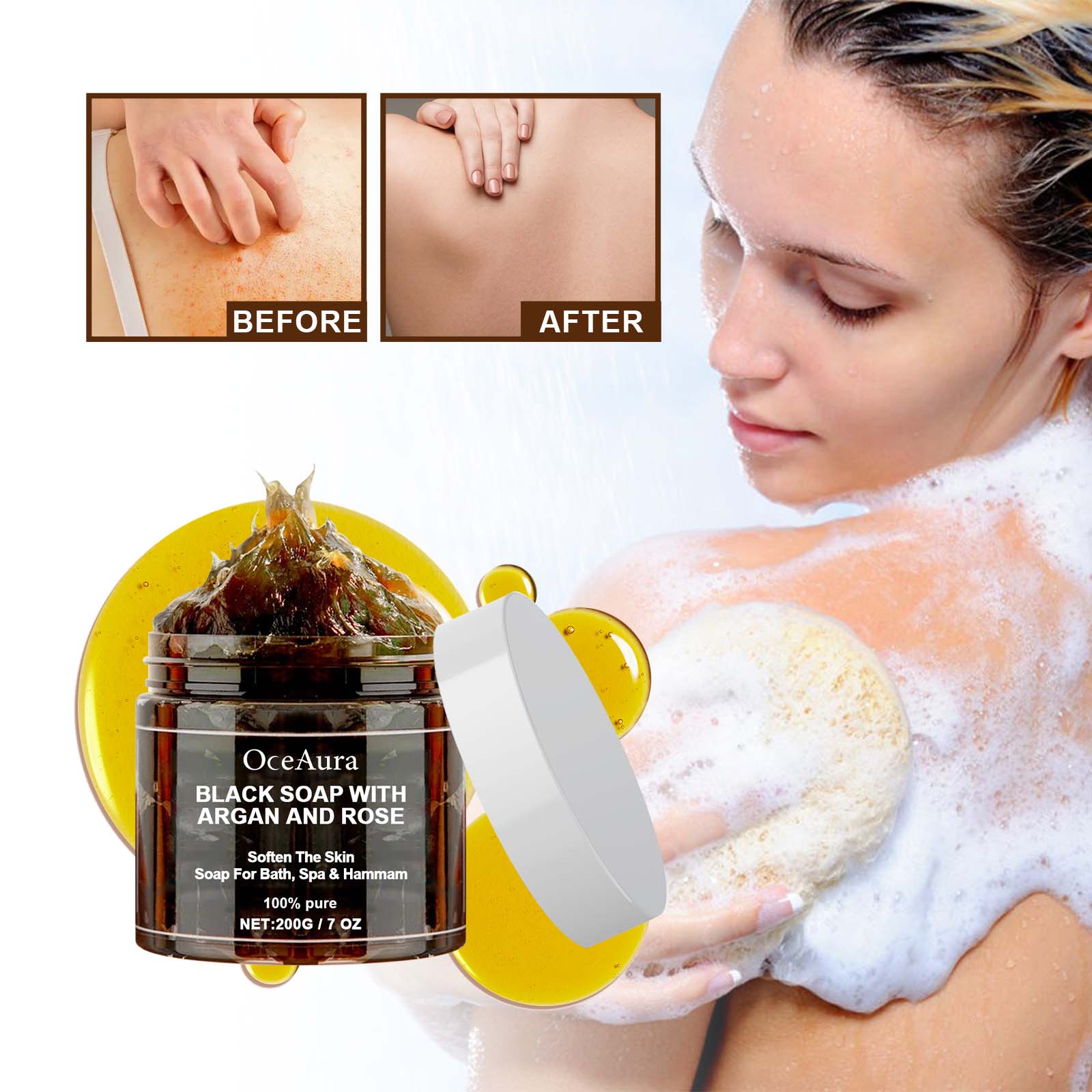 OCEAURA Black Soap With Argan  - Soap Making Unit ulasan dan harga