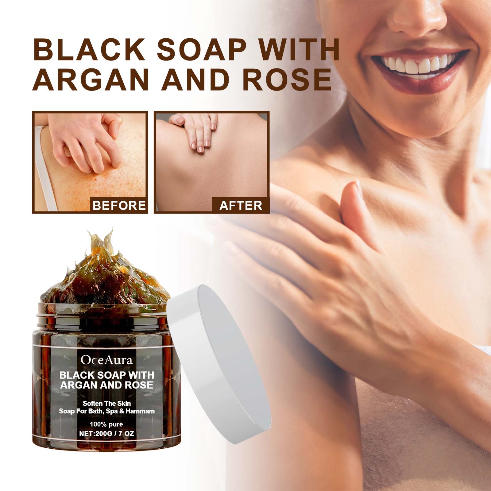 OCEAURA Black Soap With Argan  - Soap Making Unit ulasan dan harga