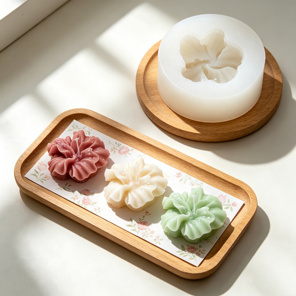 2pcs Hibiscus Flower Candle Mo - Soap Making Kit Amazon ulasan dan harga